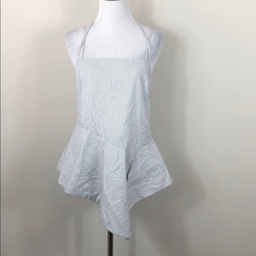 Elliatt Striped Top Asymmetrical Hem